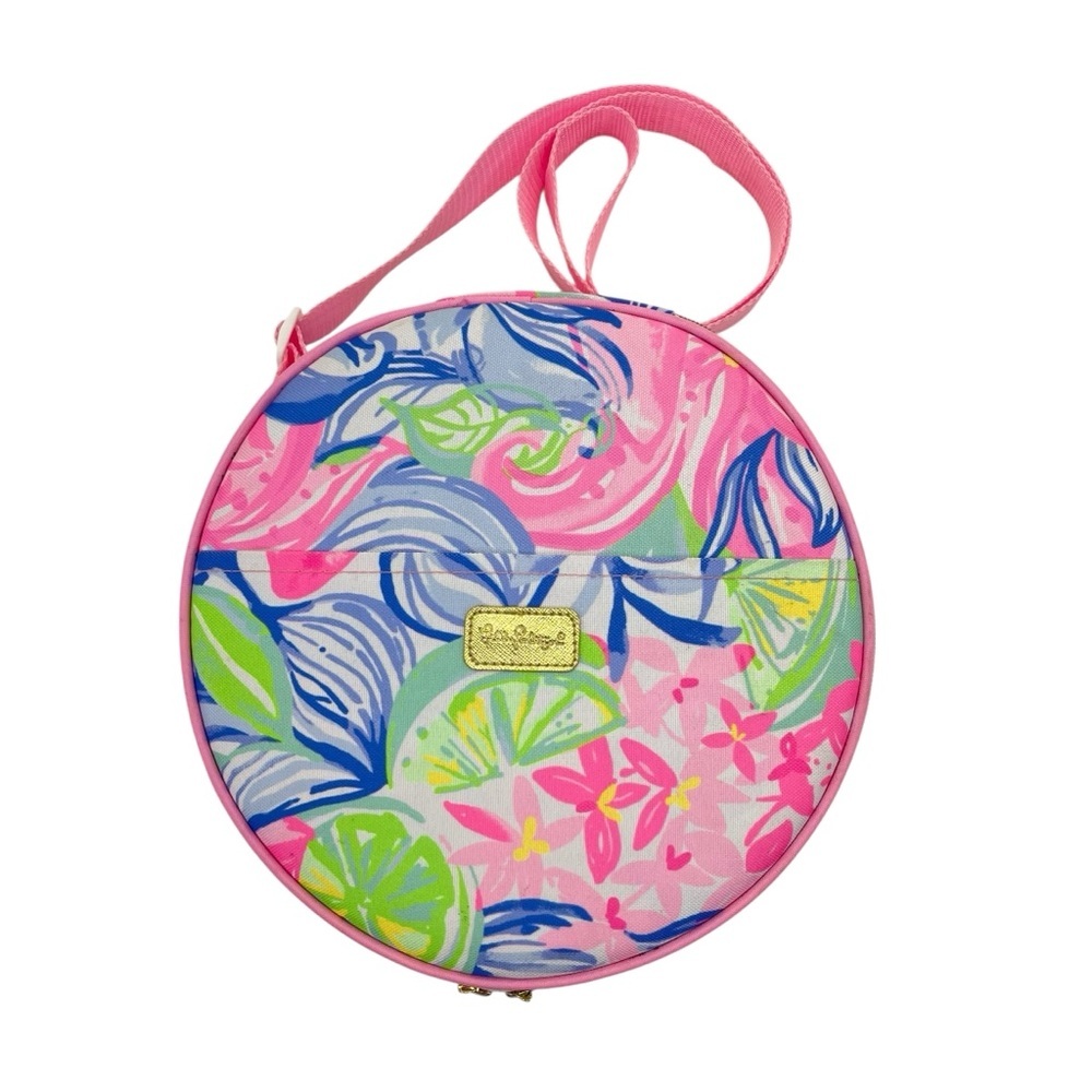 Lilly Pulitzer Havana Picnic Tailgating Basket Bag Pink/Blue